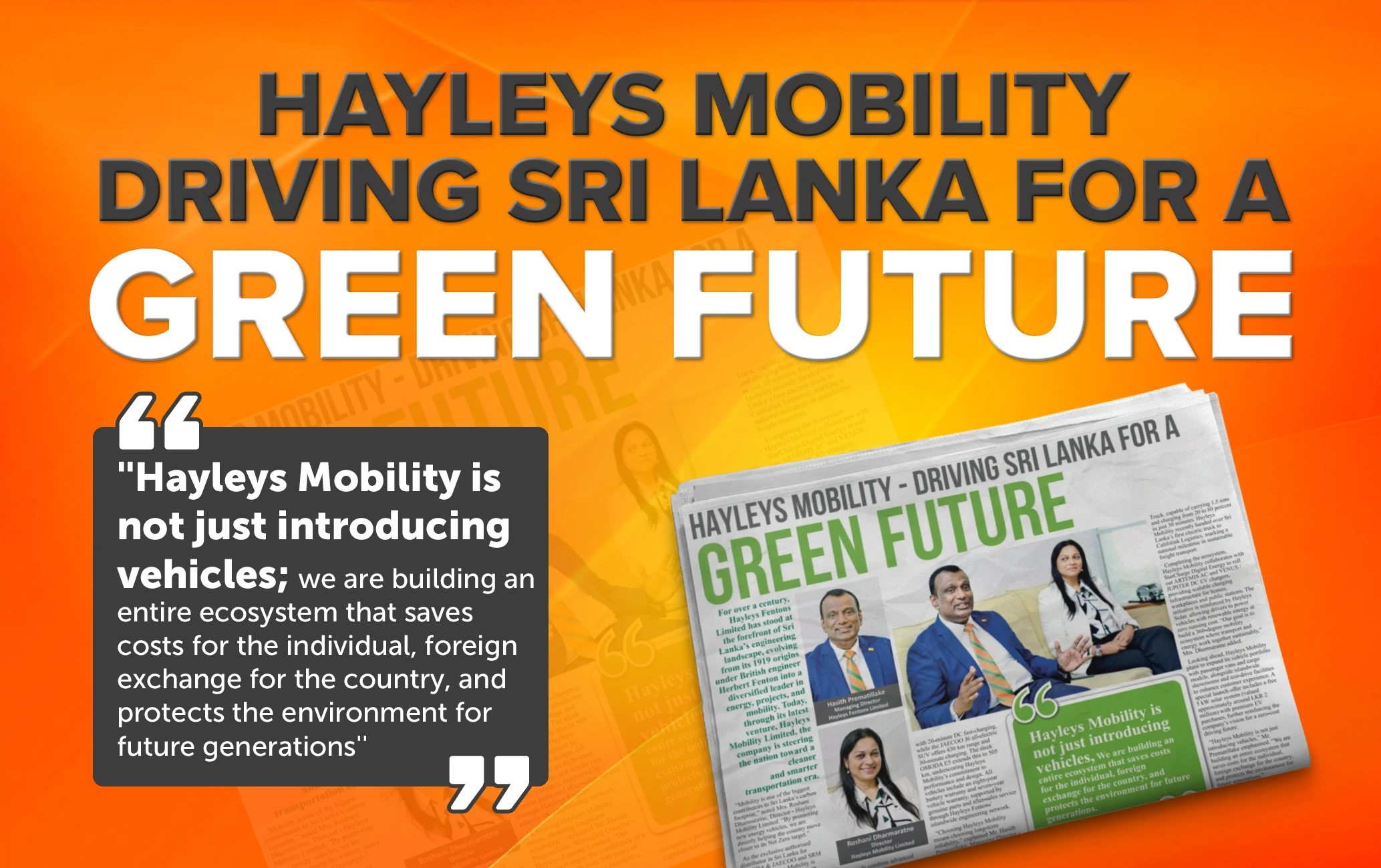 Hayleys Mobility – Driving Sri Lanka for a Green Future