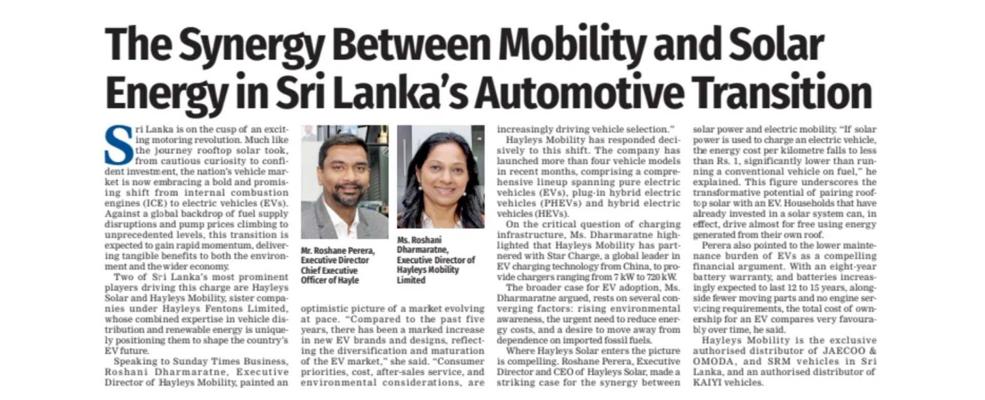 The Synergy Between Mobility and Solar Energy in Sri Lanka’s Automotive Transition